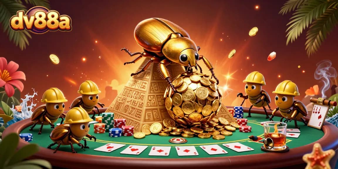 Engage in thrilling gameplay at dv88a with vibrant casino character illustration.