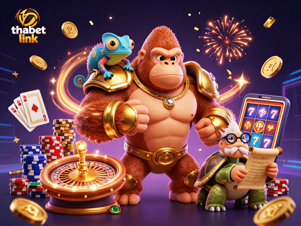 Engage with the thrilling thabet link as the gorilla king leads a vibrant casino adventure.