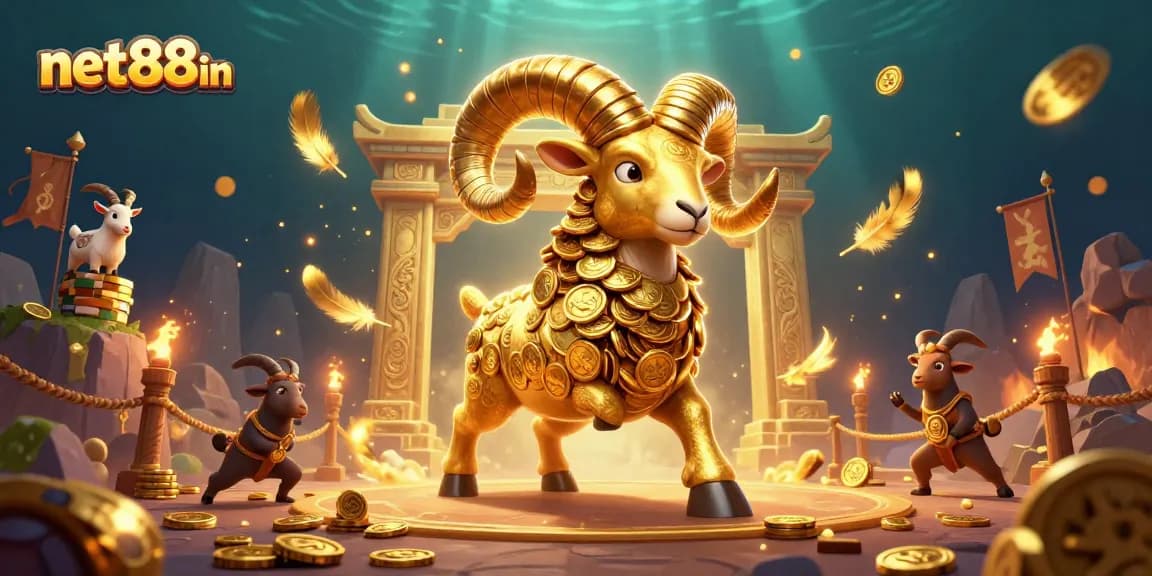 Engage in thrilling gameplay at net88in with golden ram and explosive casino elements.