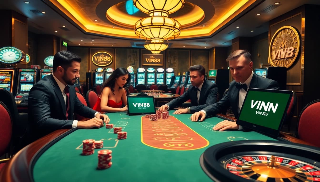 Experience the thrill of high-stakes gaming at VIN 88's luxurious casino.