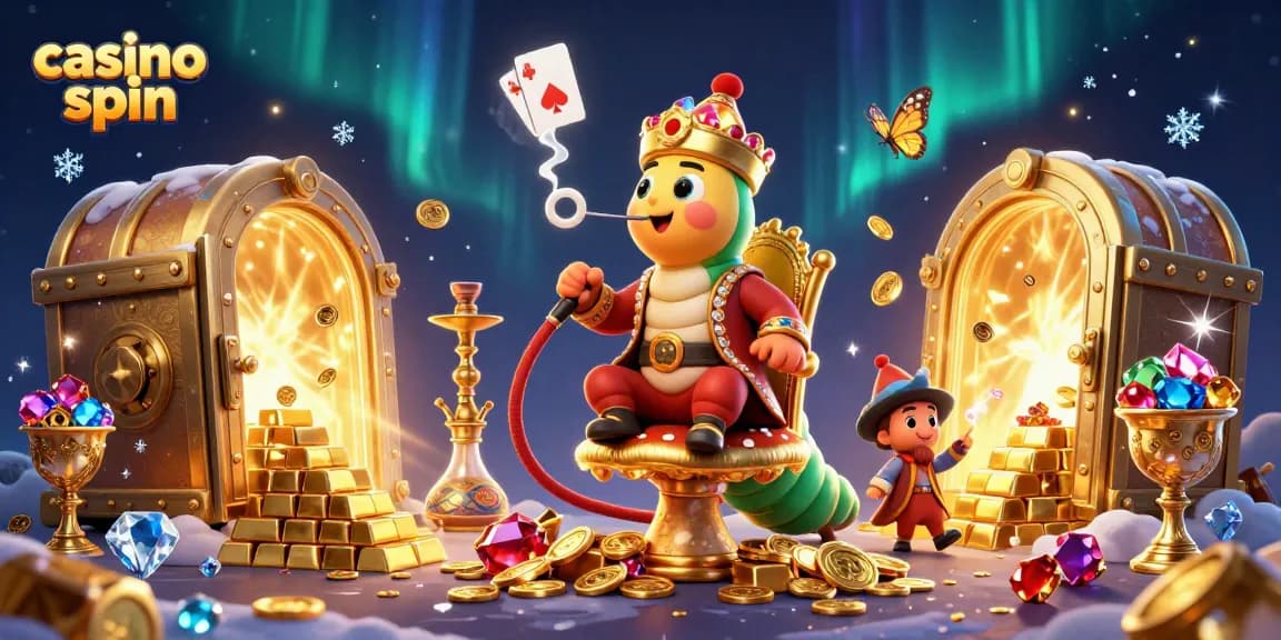 Engage in winning strategies at casino spin with an enchanting 3D illustration of a whimsical gaming world.