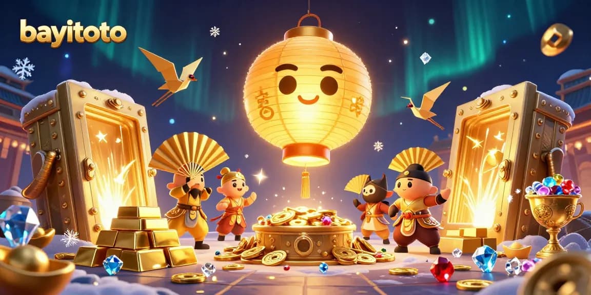 Place your bets with bayitoto as a glowing lantern spirit guides you through a vibrant online casino.