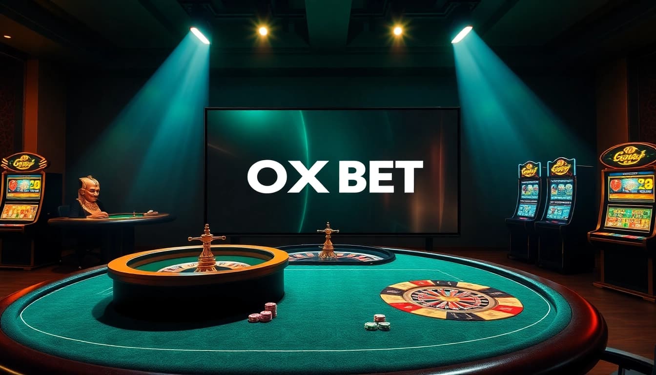 Experience thrilling games at OX BET online casino with engaging poker tables and vibrant roulette wheels.