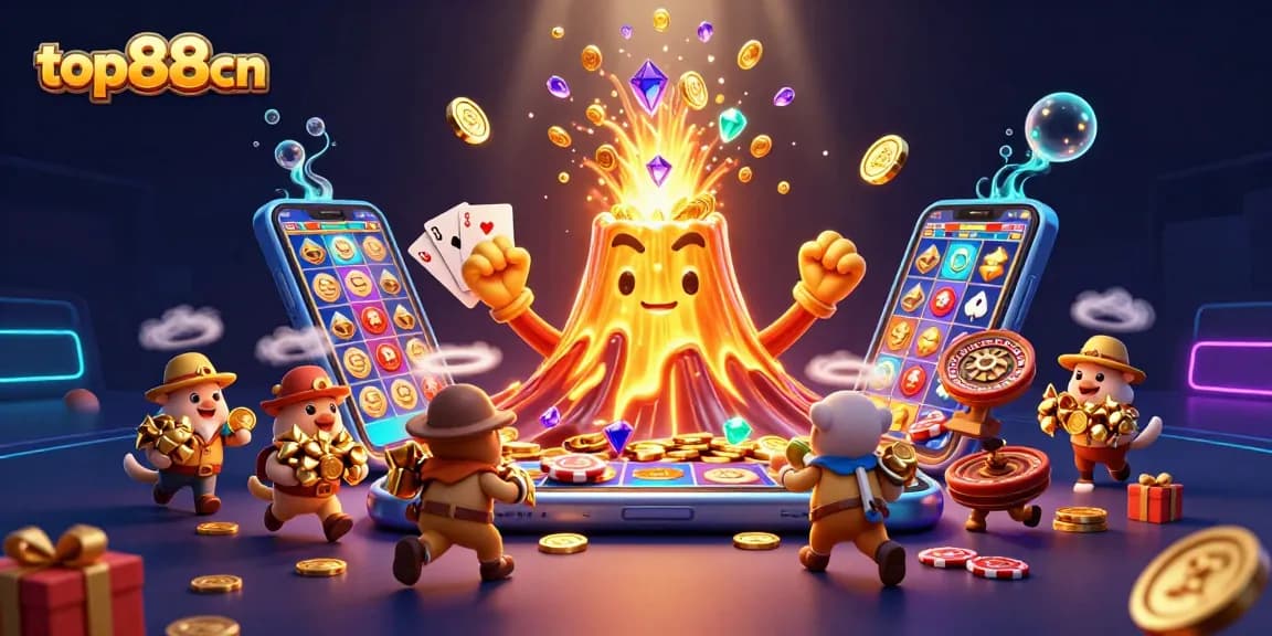 Experience the thrill of winning at top88cn with vibrant casino-themed elements and exciting gameplay.