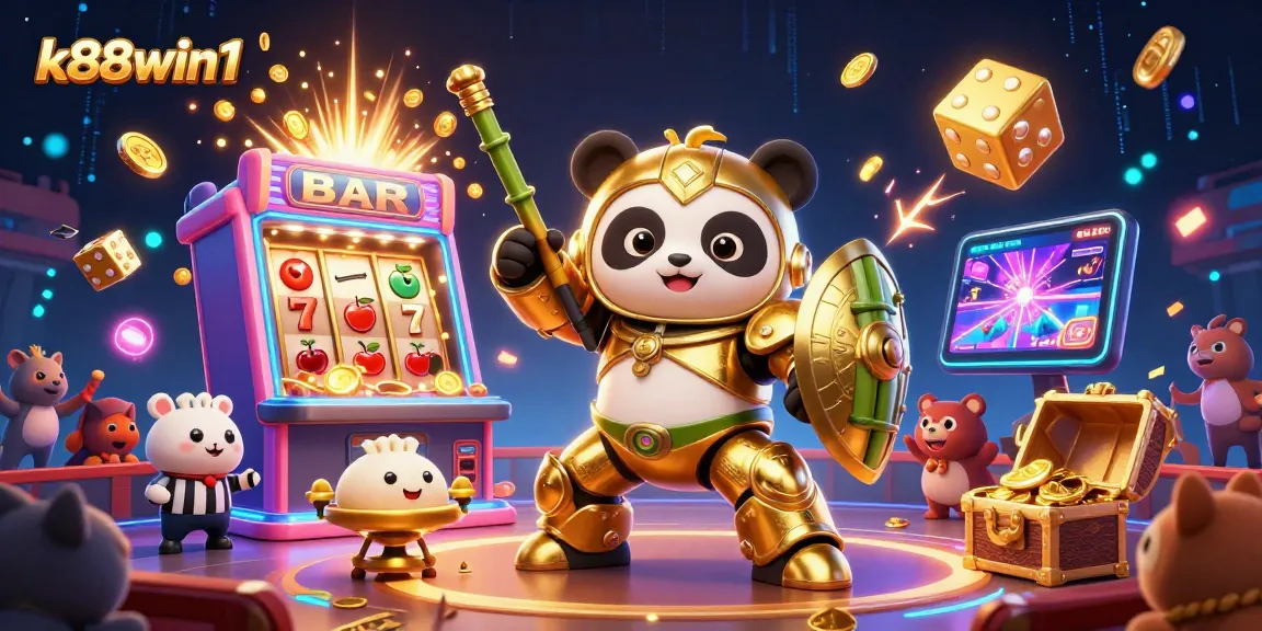 Experience thrilling jackpots with k88win1 in an immersive casino adventure illustration