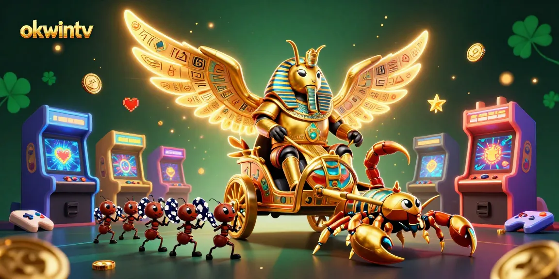 Experience thrilling action with okwintv while enjoying poker challenges in a vibrant animated casino scene.