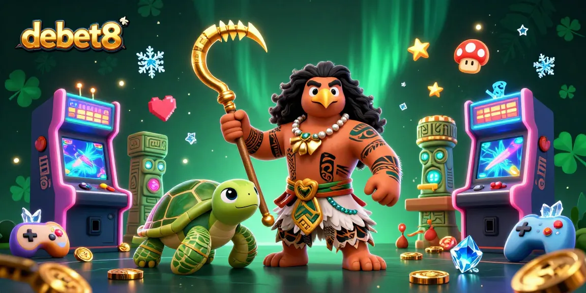 Experience thrilling gameplay at debet8 with vibrant characters and casino elements in a dynamic scene.