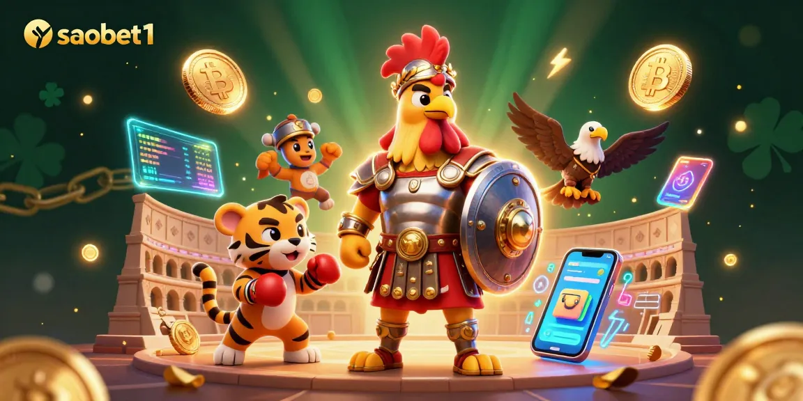 Engage in thrilling bets at saobet1 with vibrant crypto elements and a dynamic casino scene.