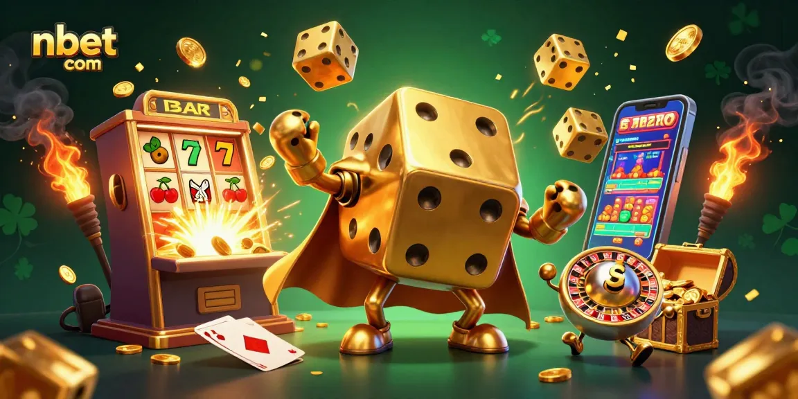 Play and win big with nbet com in this dynamic casino illustration featuring jackpots and more.
