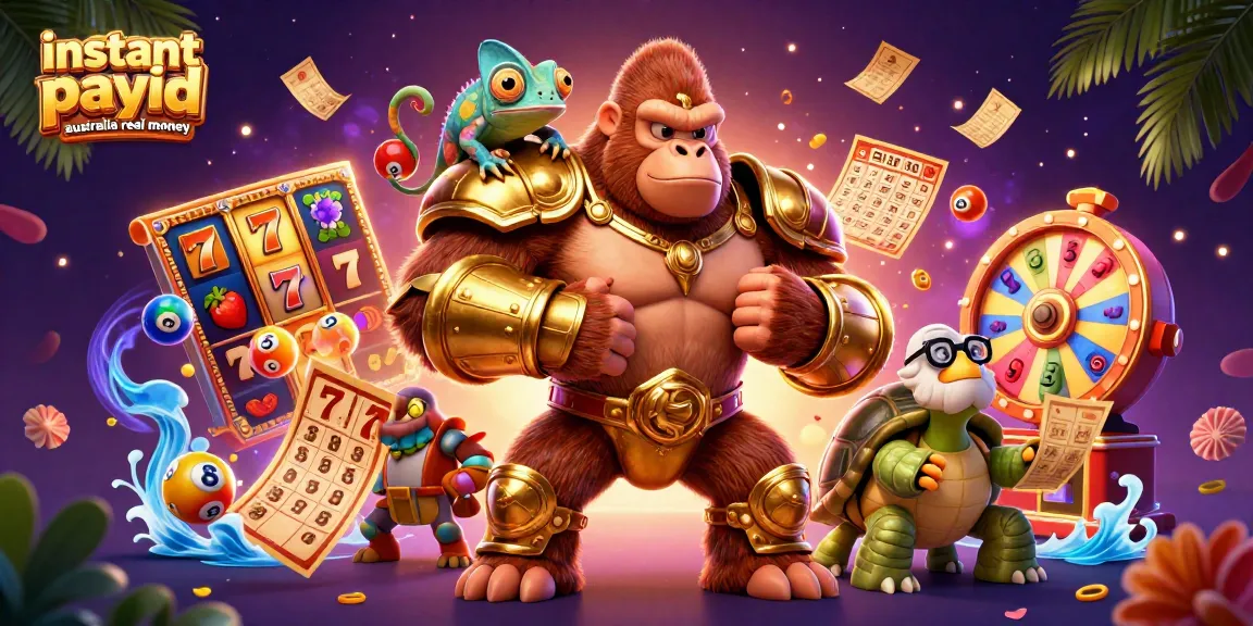 Engage with instant payid pokies Australia real money through vibrant 3D casino illustration featuring exciting elements.