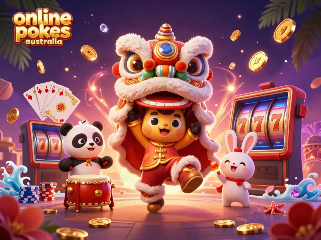 Experience exciting spins with online pokies Australia featuring colorful characters and vibrant gaming elements.