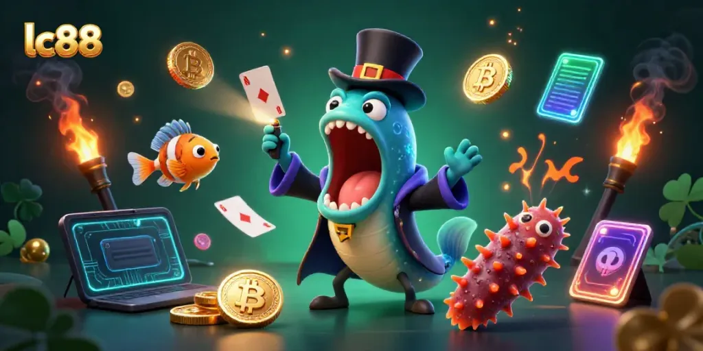 Experience thrilling lc88 gameplay with a magical undersea casino scene featuring enchanting characters.