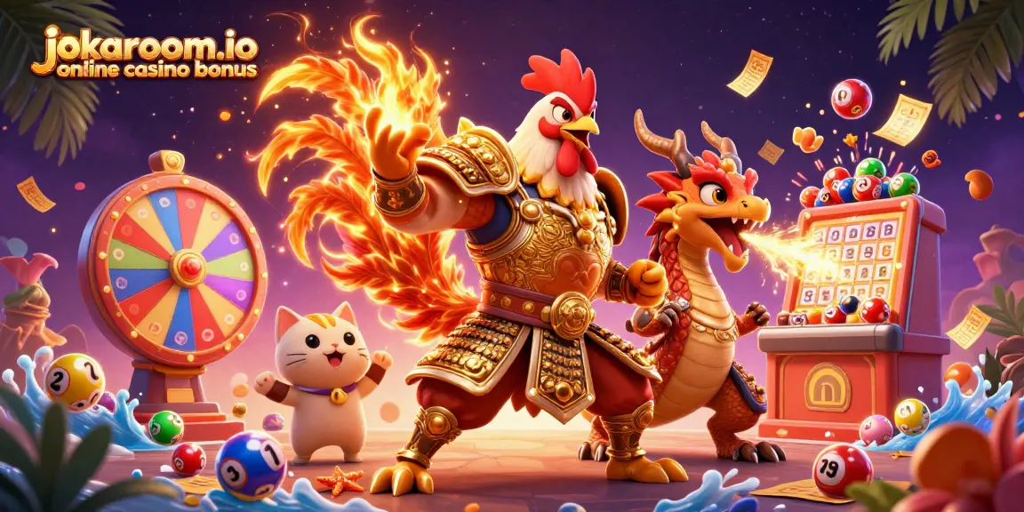 Experience the thrill of jokaroom.io online casino bonus with vibrant 3D characters and dynamic gaming elements.