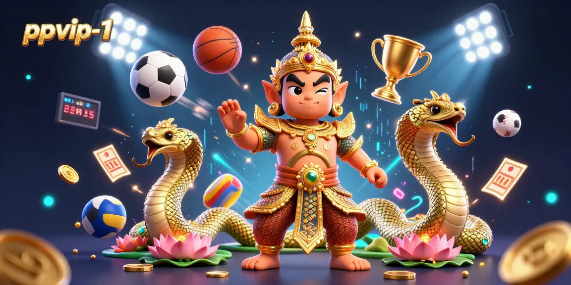 Create dynamic bets at ppvip-1 with 3D guardian and sports elements in an immersive online gambling scene.