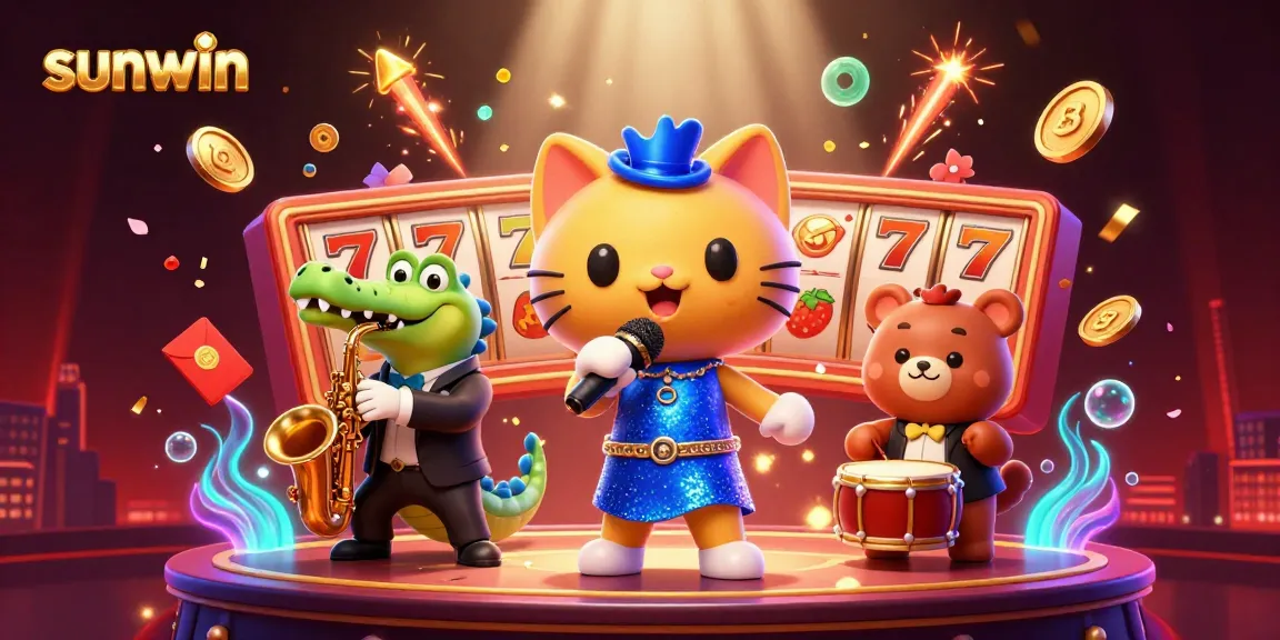 Engage with sunwin's vibrant casino world featuring characters and dynamic game elements.