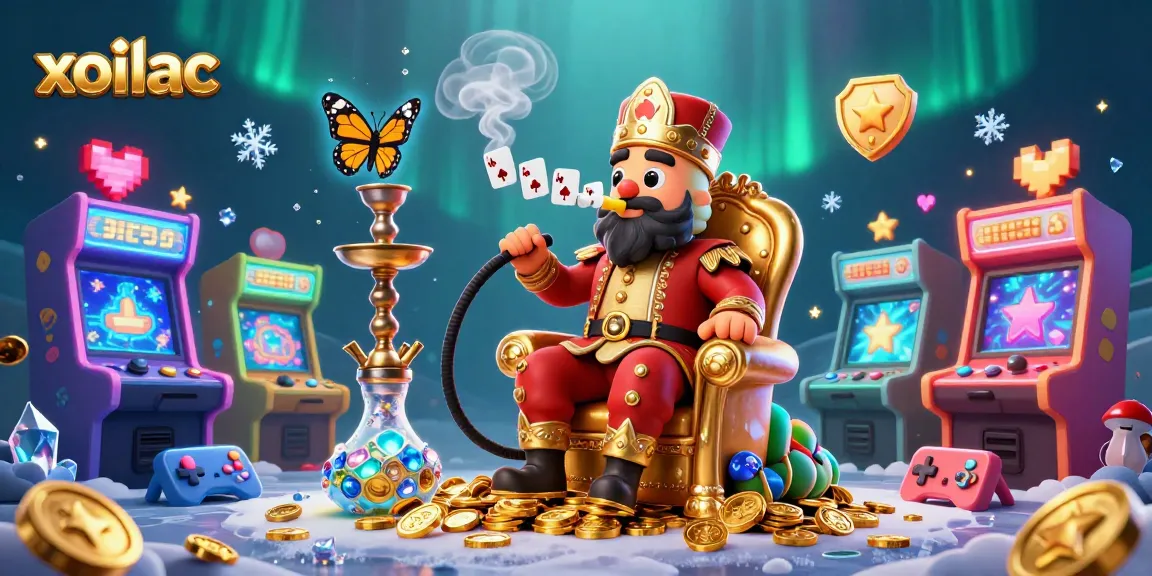 Experience thrilling gameplay on Xoilac with vibrant casino illustrations and engaging gaming elements.