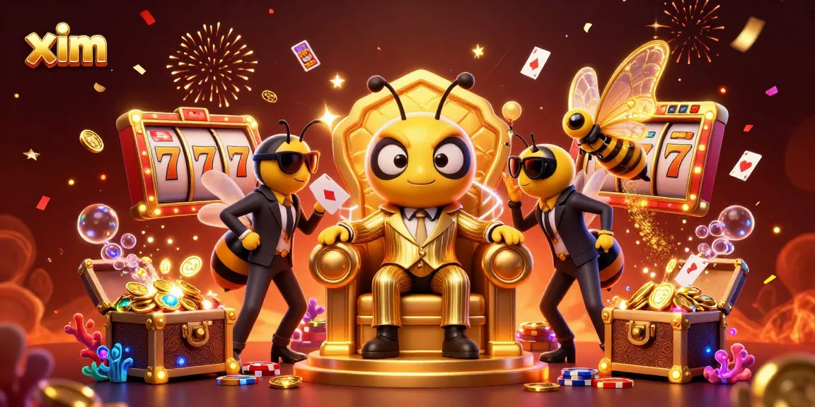 XIM showcases a vibrant casino scene with a mob boss and characters immersed in online gambling action.