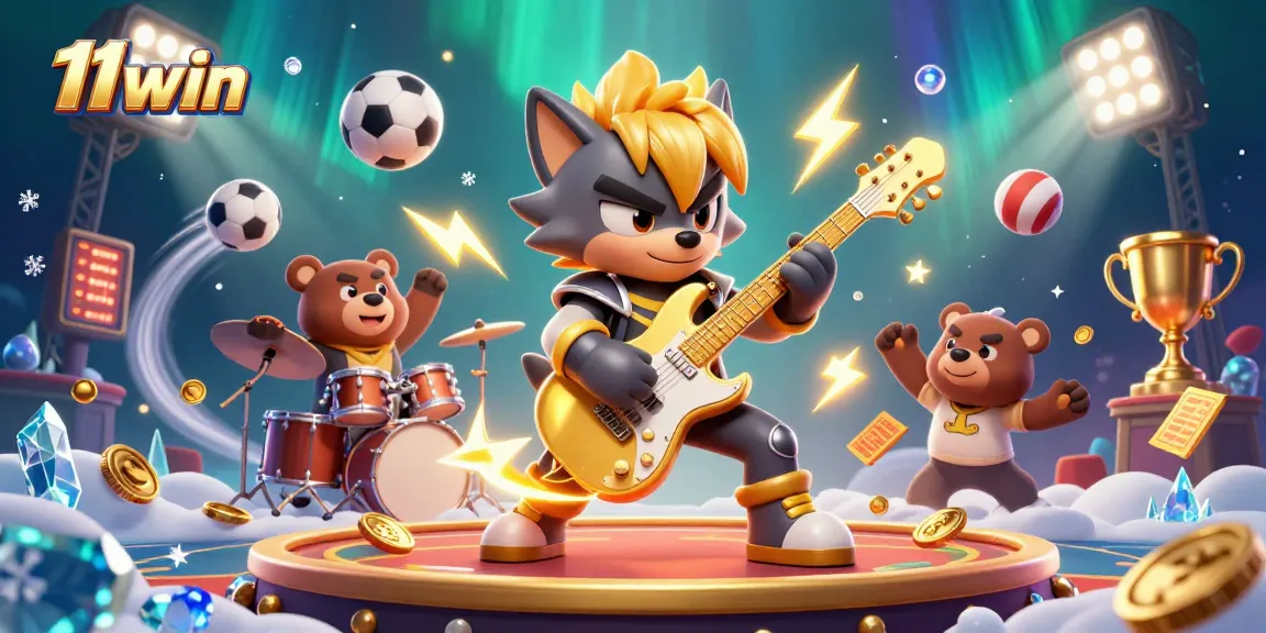 Engage in exciting gaming action with 11win at a vibrant casino music stage.