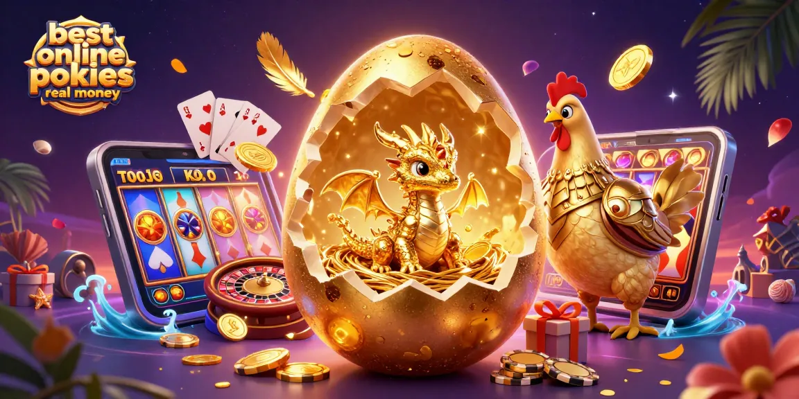 Spin and win with the best online pokies real money showcased in a colorful casino scene.